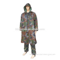 Waterproof Plastic Military Camouflage Raincoat